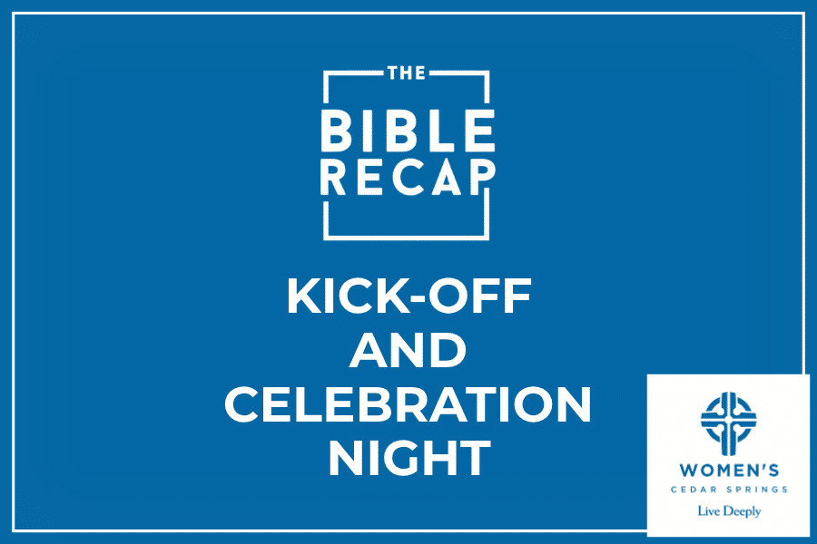Bible Recap Event Graphic